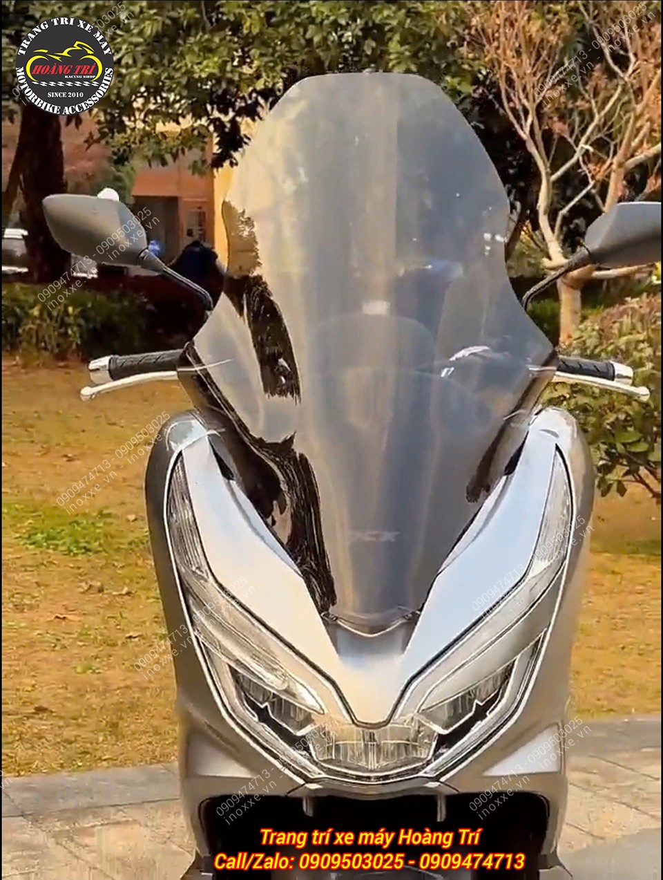 Kính chắn gió HTR lắp chuẩn PCX 2018